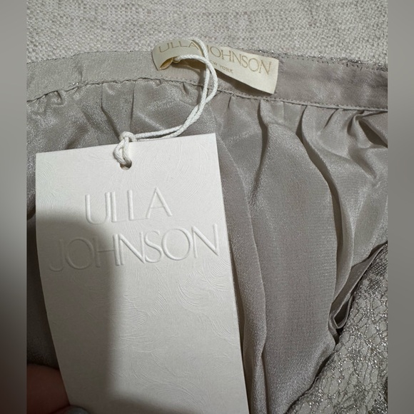 Ulla Johnson Maren Pleated Metallic Lace Midi Skirt - Picture 6 of 8